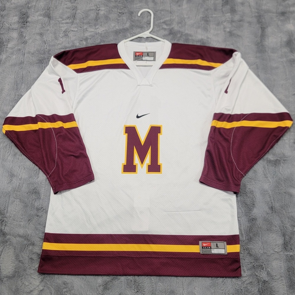 Minnesota Golden Gophers Hockey Jersey Mens Large White NCAA Ice Hockey Nike #11
